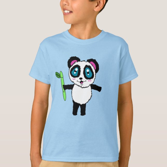 T-shirt Chemise Panda Enfants (Devant)