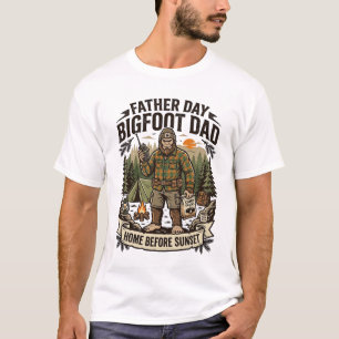 T-shirt Chemise Papa Bigfoot Fête des Pères Bois Papa Rétr