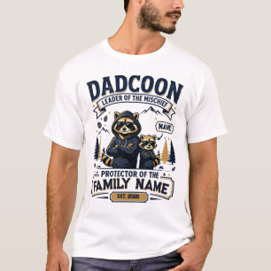 T-shirt Chemise Papa Raccoon Personnalisée Famille Dadcoon