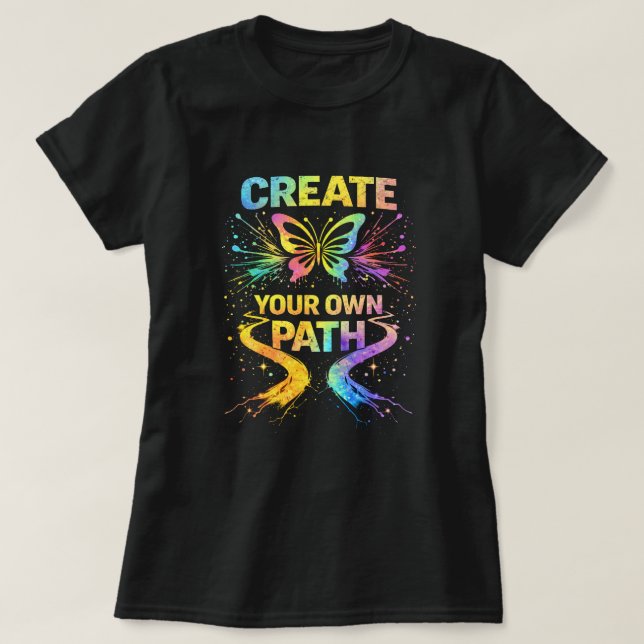 T-shirt Chemise Papillon Create Your Own Path 0047717 (Design devant)