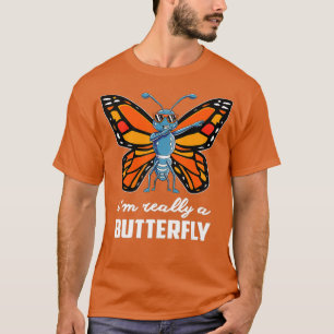 T-shirt Chemise papillon mignonne Bouton papillon