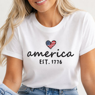 T-shirt Chemise Patriotique America Est 1776
