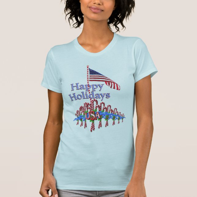 T-shirt Chemise patriotique de dames de sucres de canne (Devant)