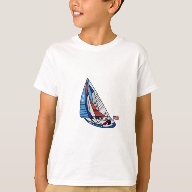T-shirt Chemise patriotique de voilier (Devant)