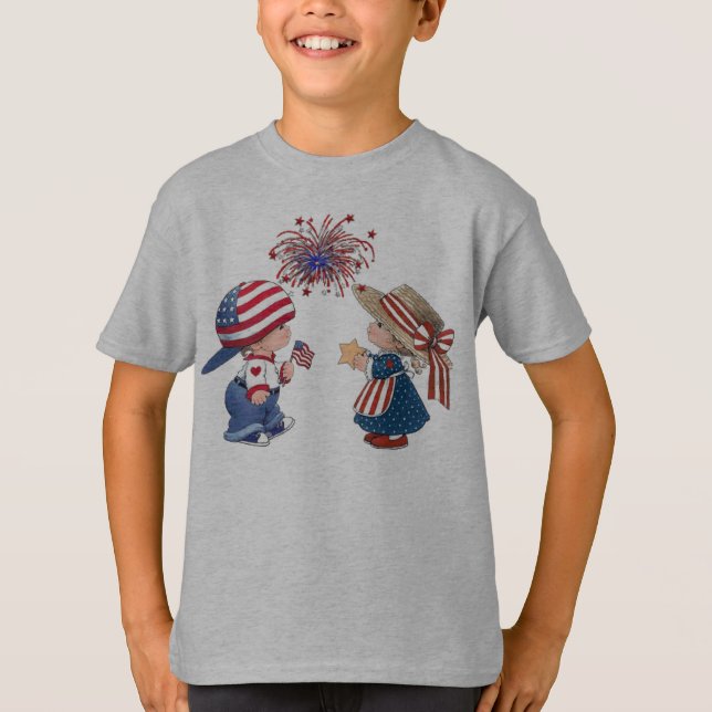 T-shirt Chemise patriotique d'enfants (Devant)