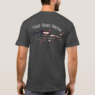 T-shirt Chemise patriotique faite sur commande de thon