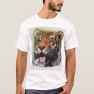 T-shirt Chemise peinte à l'aérosol de tigre