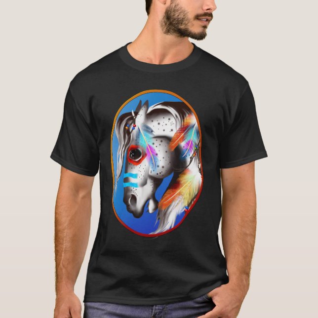 T-shirt Chemise peinte de poney (Devant)