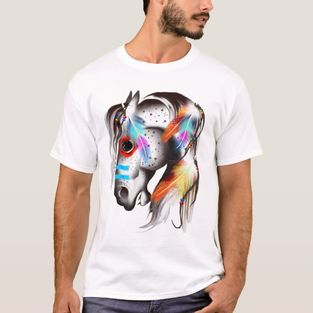 T-shirt Chemise peinte de poney (Devant)
