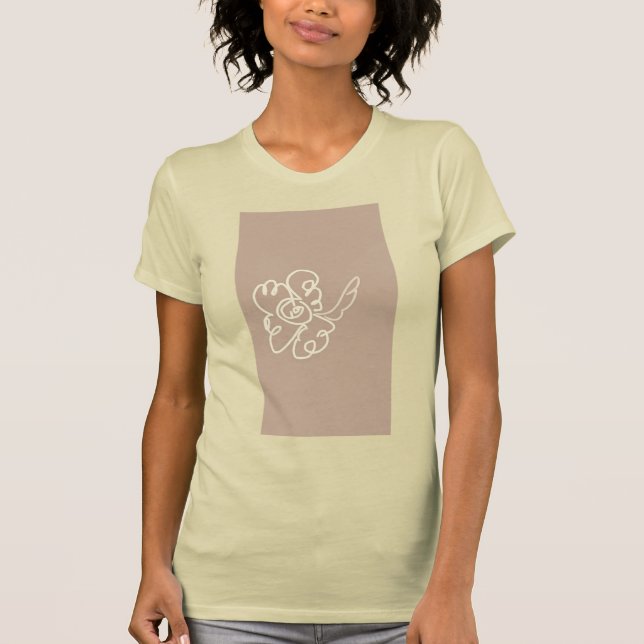 T-shirt chemise peinture fleur (Devant)