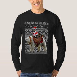 T-shirt Chemise Père Noël Chat Chat de Noël moche