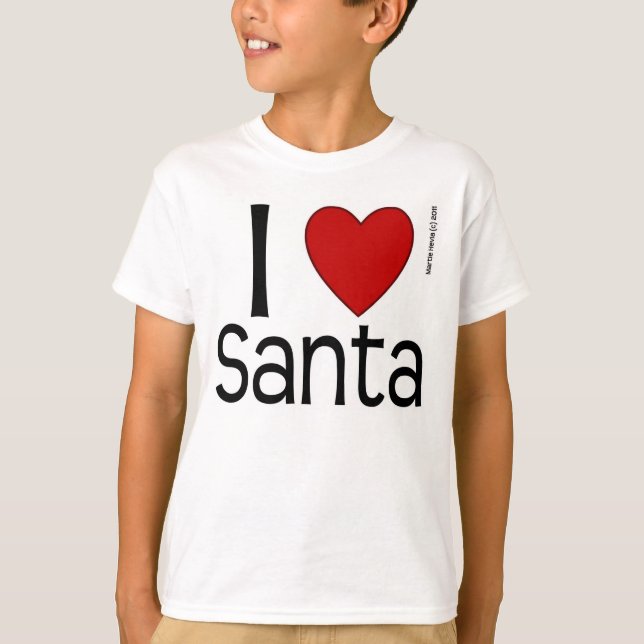 T-shirt Chemise Père Noël I Heart (Devant)