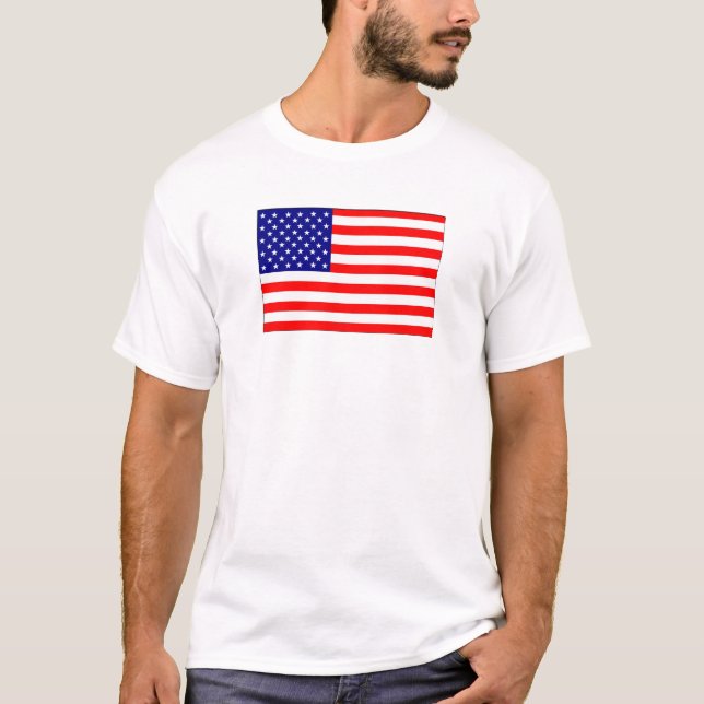 T-shirt Chemise personnalisable de drapeau américain (Devant)