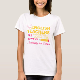 T-shirt Chemise personnalisable pour professeur d'anglais