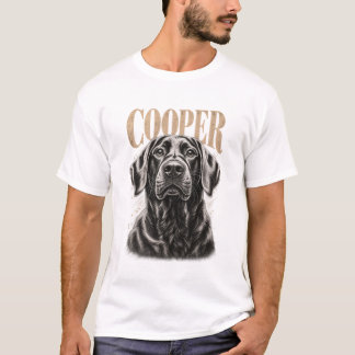 T-shirt Chemise personnalisée au nom du chien, Portrait pe