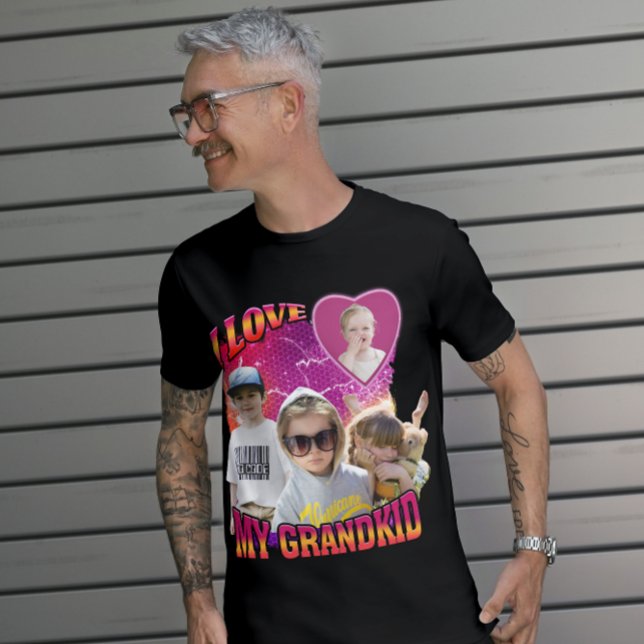 T-shirt Chemise personnalisée avec photo Bootleg J'aime mo (Créateur téléchargé)