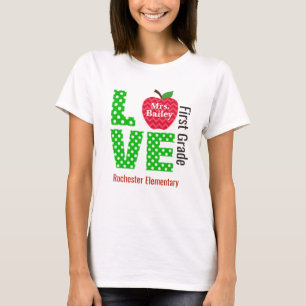 T-shirt Chemise personnalisée de professeur d'amour