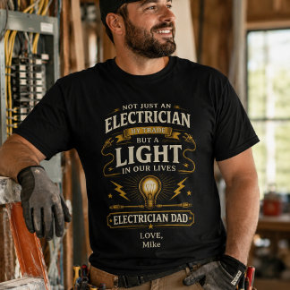 T-shirt Chemise personnalisée d'électricien pour papa