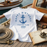 Chemise personnalisée du Club de Pêche d'anniversa