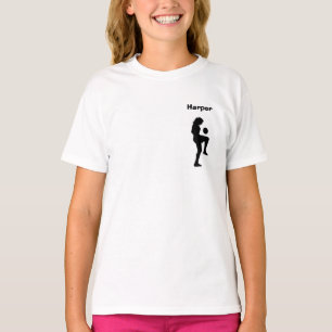 T-shirt Chemise personnalisée du football (fille)