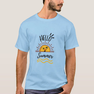 T-shirt Chemise personnalisée Hello Summer