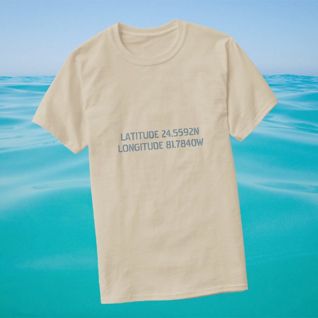 T-shirt Chemise personnalisée Latitude et Longitude (Créateur téléchargé)