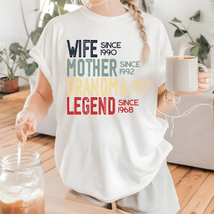 T-shirt Chemise personnalisée légendaire pour femme rétro,