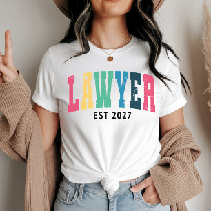 T-shirt Chemise personnalisée pour avocat coloré pour étud