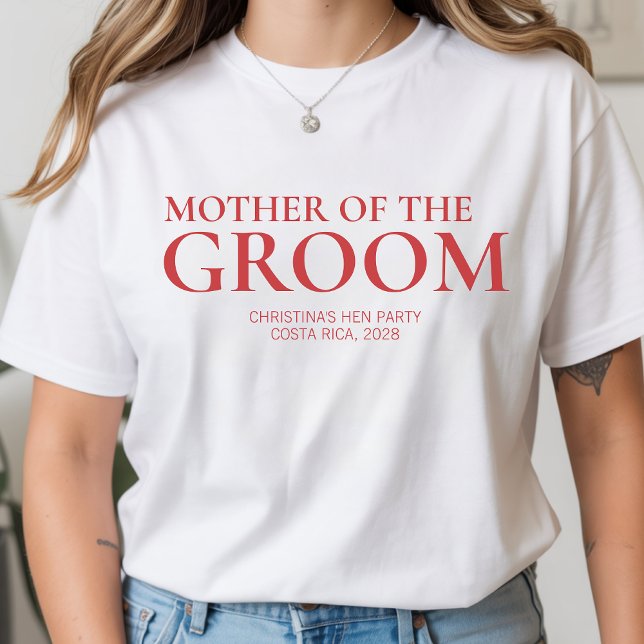 T-shirt Chemise personnalisée pour la mère du marié pour u (bridesmaid proposal shirt gift, modern script wedding shirt, bachelorette trip outfit shirt,)