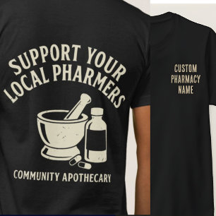 T-shirt Chemise personnalisée pour l'équipe de pharmacie, 