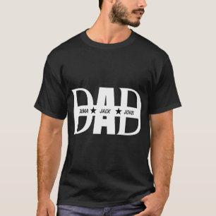 T-shirt Chemise personnalisée pour papa avec les noms des