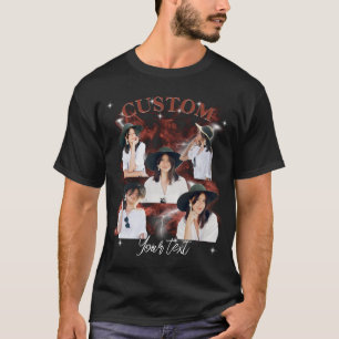 T-shirt Chemise personnalisée style rap vintage avec photo