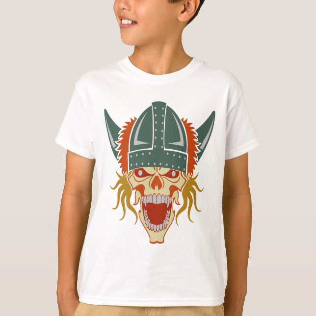 T-shirt Chemise personnalisée VIKING crâne - choisir style (Devant)