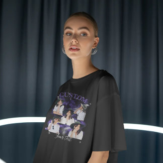 T-shirt Chemise personnalisée vintage de style rap avec ph