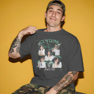 T-shirt Chemise personnalisée vintage de style rap avec ph