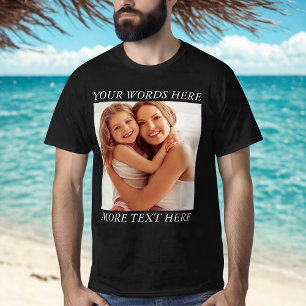 T-shirt Chemise photo personnalisée avec texte personnalis