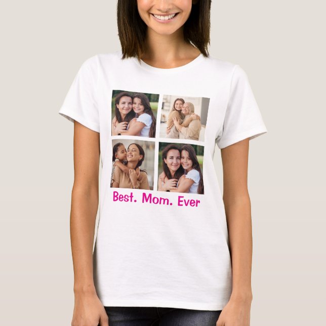 T-shirt Chemise Photo Personnalisée - Meilleur. Maman. Jam (Devant)