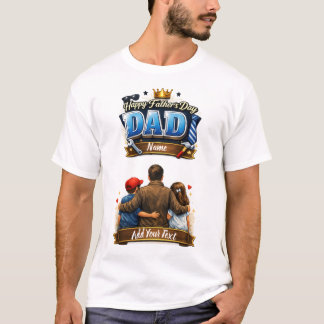 T-shirt Chemise photo personnalisée pour la fête des pères