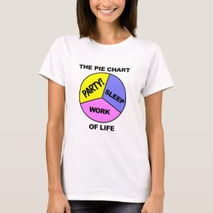 T-shirt Chemise Pie Chart Life - choisissez la couleur et