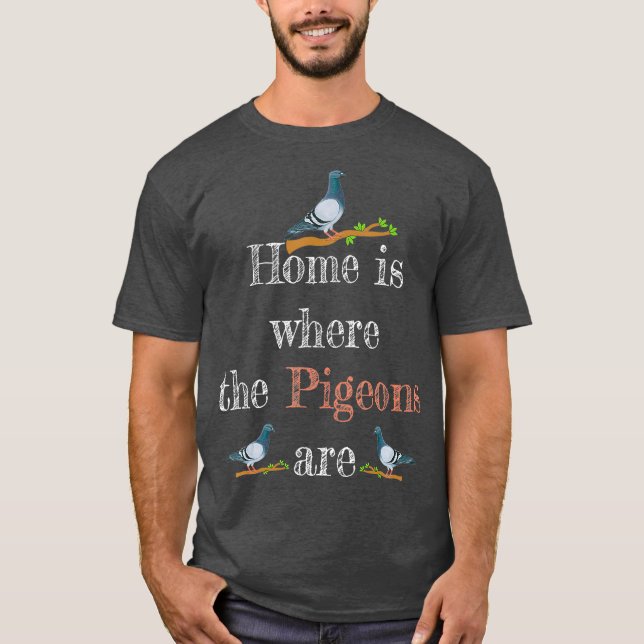T-shirt Chemise Pigeon Pigeon Chirt Pigeon Racing (Devant)