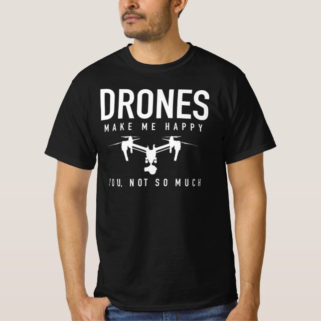T-shirt Chemise Pilote De Drone - Avant De Demander - Quad (Devant)