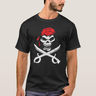 T-shirt Chemise Pirate Avec Crossbones & Patch Oeil Crâne