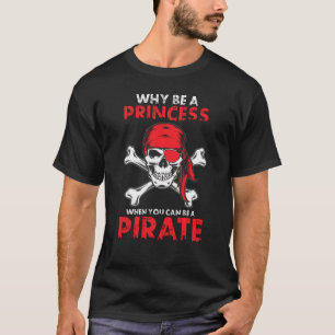 T-shirt Chemise Pirate Pour Les Filles Patch Oeil Crâne Et