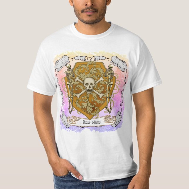 T-shirt Chemise Pirate Skull Shield (Devant)