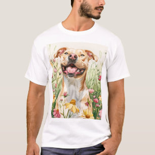 T-shirt Chemise Pit Bull Papa – Aquarelle