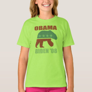 T-shirt Chemise Polar Bear Obama Biden '08 pour enfants