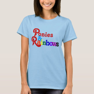 T-shirt Chemise Ponies et Rainbows Vintage