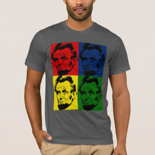 T-shirt Chemise - Portrait d'Abe Lincoln moderne 4 couleur