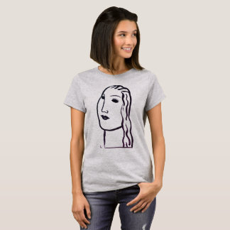 T-shirt Chemise Portrait de Femme en Ligne Art de Leo Gest
