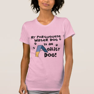 T-shirt Chemise portugaise de Twofer de chien d'agilité d